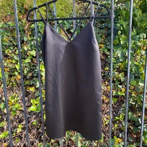 Strappy mini slip satin dress medium